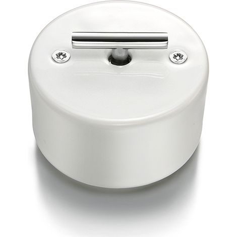FONTINI Va-et-vient métal chrome porcelaine blanche DO (1/3)