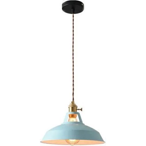 Style Restaurant Cuisine Suspendu Abat-Jour la Lampe DCorative Ampoule Bleu (1/4)
