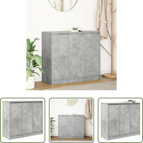 Holzwerkstoff - Sideboard Betongrau 85x34x76 cm Holzwerkstoff (1/5)