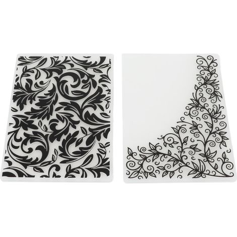 Stück Prägefolder aus Kunststoff, Blumen- und Blättermotiv, strapazierfähig, einfache Handhabung, vielseitig einsetzbar (1/5)