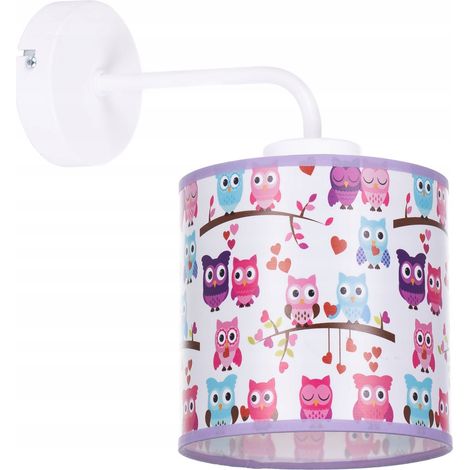 Lampada da parete moderna con paralume Gufi