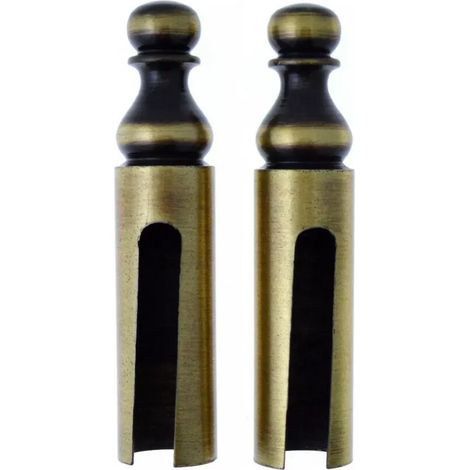 Paire cache-fiche rustique n°16 BROS pour Exacta Ø16 H.80mm vieux bronze - CF-16-A-EX16-4