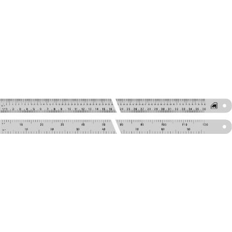 Mca 24124, Tipometro in Acciaio Inox 500 mm, Argento (Silber)