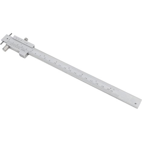 Parallelkreuz-Messschieber 0–200 mm, Nonius-Messschieber, Markierlehre, Edelstahl, Hartmetall-Markierwerkzeug (1/5)