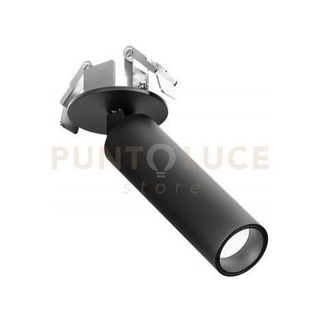 GFA1481C- FARETTO AD INCASSO ORIENTABILE 1 LUCE ATTACCO LED 3000K 512LM 7W D.3,5CM NERO