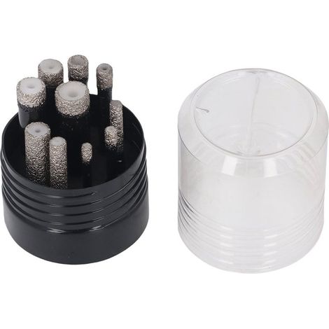 Ensemble de 10 scies à trou diamantées, tige 1/4 pouce, perçage à sec et humide, pour carreaux, verre, marbre, granit (1/5)