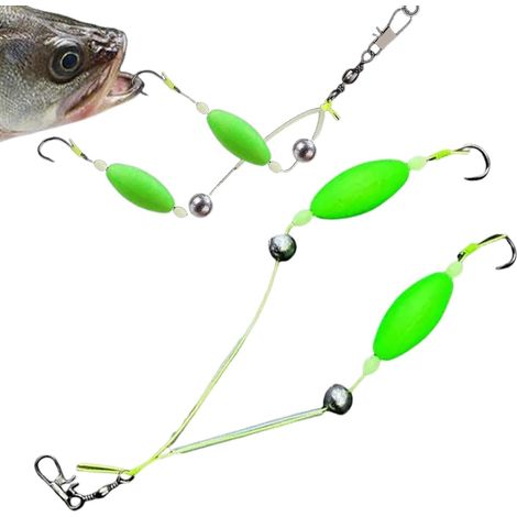 Double hook - Reverse double hook - Basic rig - Dynamic automatic rig in multiple sizes for saltwater, perch, trout, catfish (1/5)