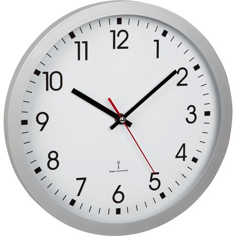 Horloge murale radiopilotée argentée 60.3522.02