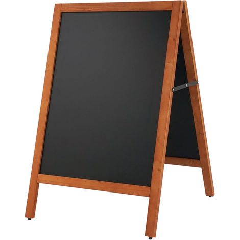 Lavagna a Cavalletto Magnetica 60x78 cm Cornice in Legno di Faggio Dark Wood (1/5)