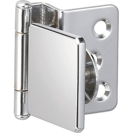 LAMP Charnière de porte en verre rectangulaire en bois – Verre, charnière pour portes en verre/acrylique, acier chromé (1/5)