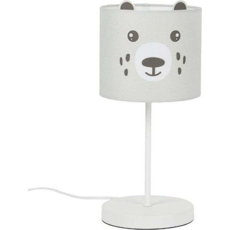Lampe de chevet enfant "Ours" ACKERMAN, 36 cm, gris (1/3)