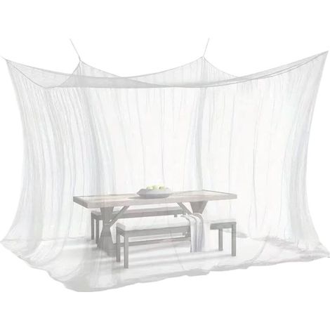 Filet à baldaquin carré Maille à quatre pour repos extérieur Fibre de polyester respirante,drapé de lit de camping,écran portable,couverture de terrasse de jardin,tente de protection (1/5)