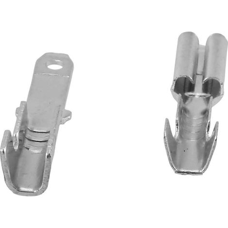 200 Stück Kabelverbinder mit Flachsteckern (männlich/weiblich), 2,8 mm