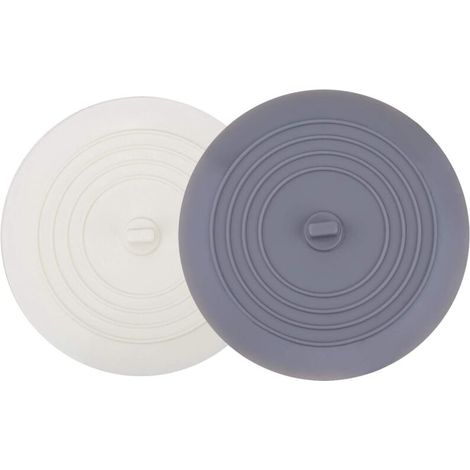 Tappi per vasca (2 pezzi), larghi 15 cm, tappi di scarico in silicone, ventosa piatta, accessori per cucina e bagno (1/4)