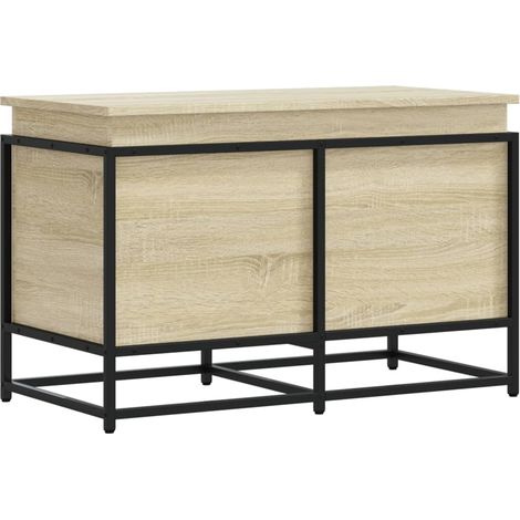 Maison Exclusive - Caja de almacenaje con tapa madera roble Sonom