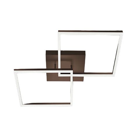 Plafoniera Bard Corten 65x65cm 2 luci ruggine calda design moderno Fabas (1/4)