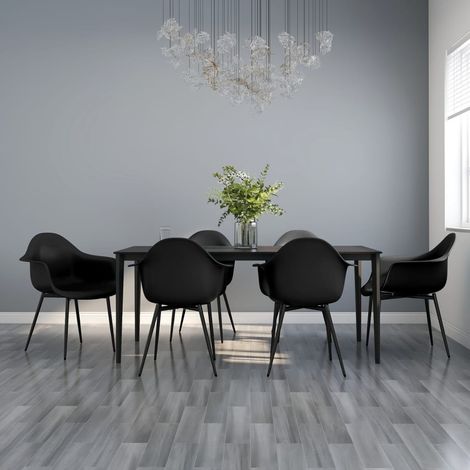 Dining Chairs 6 pcs Black PP vidaXL (1/5)