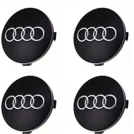 Enjoliveurs centraux de roue 4 pièces pour Audi, 60 mm, ABS, accessoires auto (1/3)