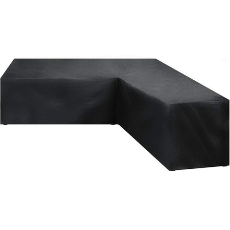 Funda para muebles de jardín en forma de L 286 x 286 x 82 cm Poliéster 420D a prueba de polvo (1/5)