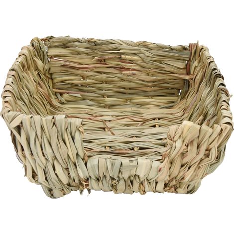 Niche douillet en jonc naturel pour lapin, chinchilla, chat, chiot et hamster - Dodo confortable (1/5)