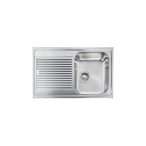CM 011251DCSSP Zenith Plus Lavello da incasso 1 vasca gocciolatoio sinistra 79x50 cm Acciaio Inox satinato colore Inox (1/5)