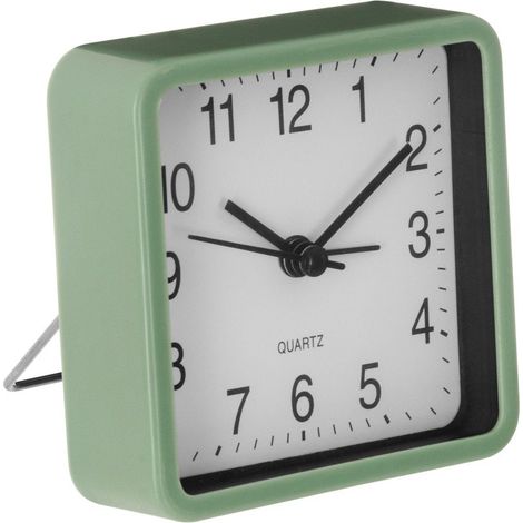 Ruhige Tischuhr für Schlafzimmer, Quarz Wecker, grau - Atmosphera (1/2)