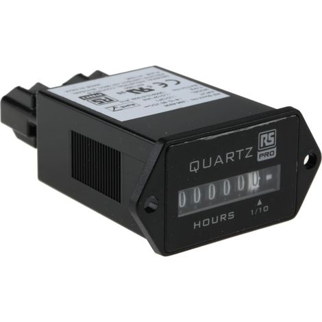 Compteur RS PRO Heures 1080 V c.c. Analogique 6 digits ( Prix pour 1 ) (1/3)