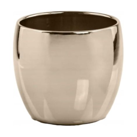Vaso da fiori in ceramica, sfera dorata, 13,5x12,5 cm