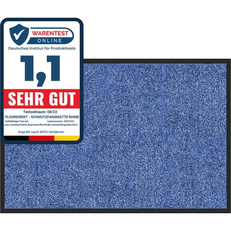 Tapis de Porte Paillasson d'entrée Rhine Bleu 90 x 600 cm
