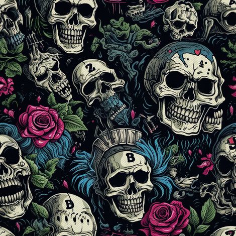Tela Oxford decorativa para exteriores - Motivo de calavera I DX4203 (1/5)