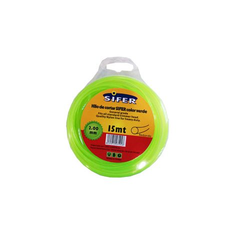 Sifer Hilo Desbrozadora Verde Redondo 2.00 mm x 15 m
