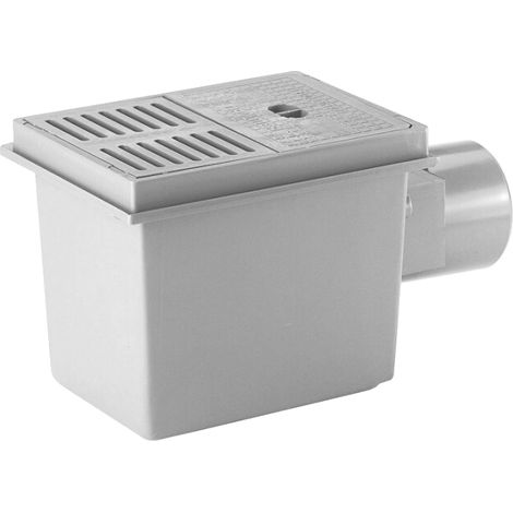 Siphon de cave horizontal DN110, triple disconnexion, 2 x 180x125mm plastique