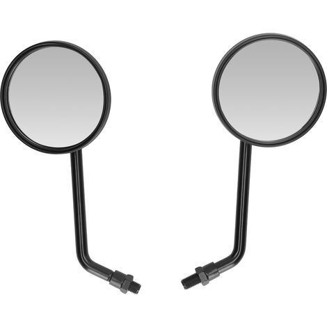 Espejos retrovisores laterales universales para motocicleta, espejo retrovisor de cristal HD para motocicletas, aleación de aluminio CNC, redondos negros, para motocicletas GETT GTV UTV con orificio d (1/5)