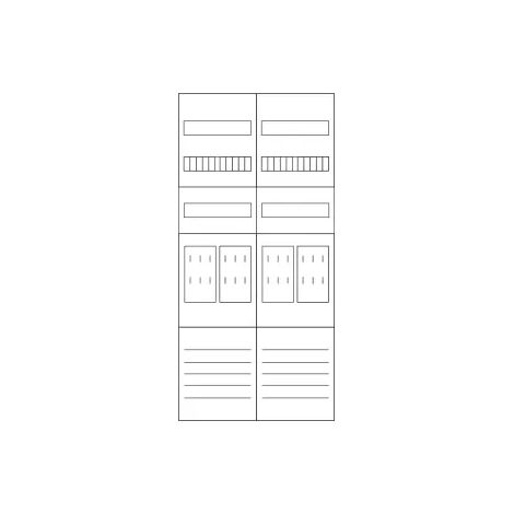 Eaton Zählerplatz, 2-fach, ausgestattet, Version Z27B0019, 113074 (1/2)