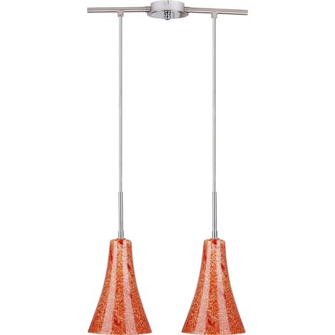 Candellux RUFI lampada a sospensione 2xE14 arancione satina (1/2)