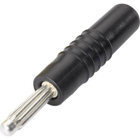 Schnepp S 4000 S Büschelstecker Stecker, gerade Stift-Ø: 4 mm Schwarz 1 St.