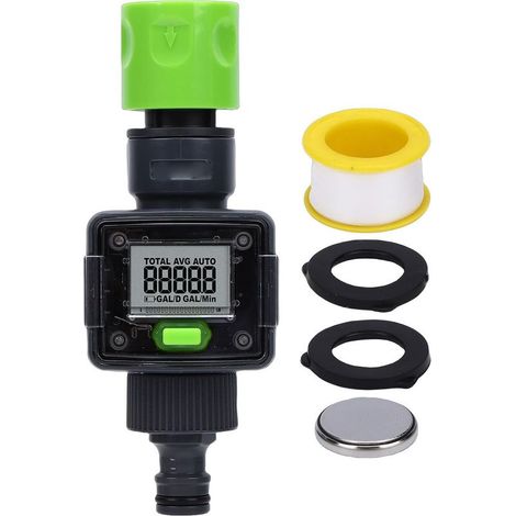 Compteur d'eau Numérique pour Tuyau D'arrosage, Capteur à Effet Hall, 4 Modes IPX6 (1/5)