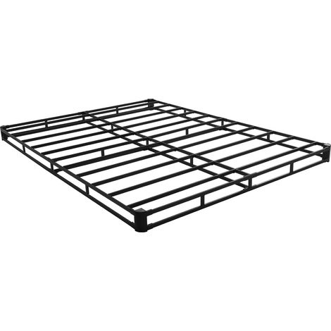 Mophorn Base letto imbottita con struttura in metallo, dimensioni 2010x1510x102 mm, rete a doghe e rivestimento in tessuto lavabile. Adatta a letti queen size, capacità di carico fino a 1587,57 kg (1/5)