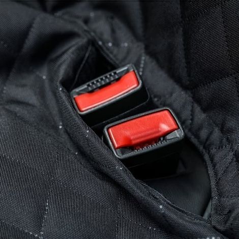 [LCS] Housse de siège auto arrière résistante en non-tissé, anti-rayures, antidérapante, lavable, protège des poils d'animaux, noire, sans fermeture éclair