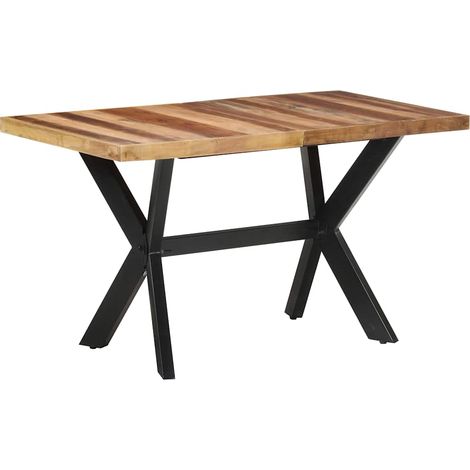 vidaXL Mesa de comedor de madera acacia acabado miel 140x70x75 cm (1/5)
