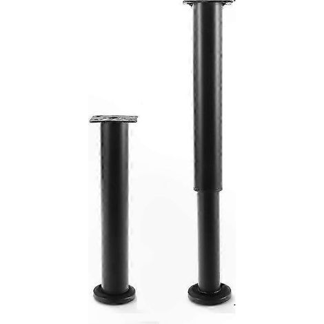 Ensemble de pieds de table réglables (4 pièces) : Hauteur de l'établi réglable, facile à installer, plage de hauteur 25-42 cm, noir. (1/5)