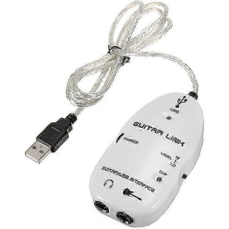 Cet adaptateur de câble de guitare avec prise jack 6,3 mm vers USB est utilisé pour se connecter à un ordinateur pour l'enregistrement et la lecture. (1/5)