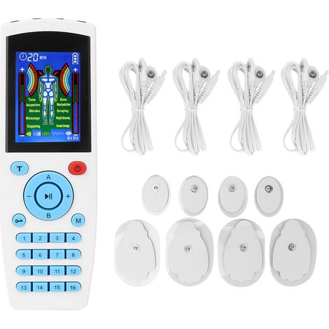 Appareil EMS TENS Stimulateur Musculaire 16 Modes Massager Impulsions Soulagement Douleur Naturelle Thérapie 110-240V Prise UE (1/5)