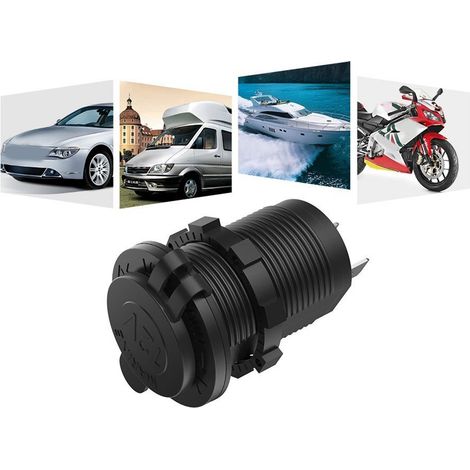 Adaptateur allume-cigare double port USB pour voiture, bateau, moto et téléphone portable (1/5)
