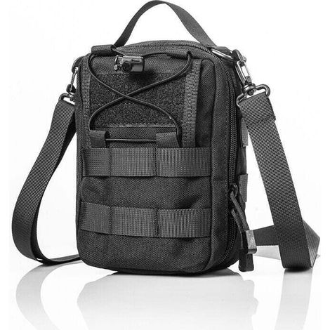 Trousse de premiers secours militaire, sac médical, sac tactique, trousse de premiers secours, étui EDC pour CS War Game, randonnée, escalade (01Black),