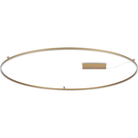 Ideal Lux ORACLE SLIM Plafonnier semi-encastré rond à LED intégrée, 150 cm, non dimmable, 3000 K, laiton, 9300 lm (1/2)
