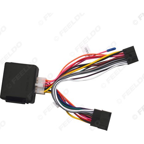 Câble abaisseur de tension 16 broches compatible avec les systèmes de navigation Android grand écran, câble abaisseur de tension 24 V vers 12 V, câble d'alimentation 16 broches