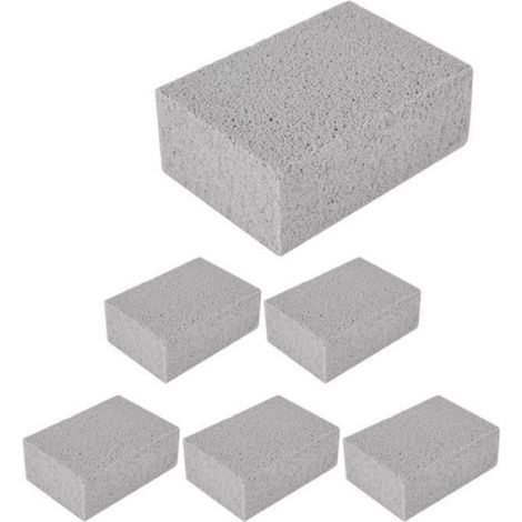 Pierre de nettoyage barbecue - - Pack de 6 - 100% écologique inodore - Antidérapante, sans rayures - Sans poils (1/5)