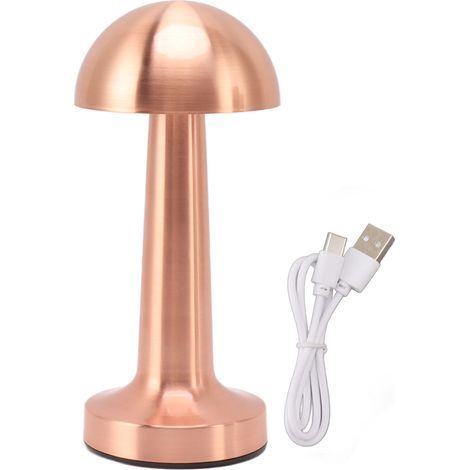 Mushroom Table Lamp, Rechargeable Bedside Lamp, Stepless Dimming, Touch Control, Home Decor (1/5)