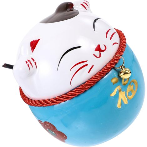 Tirelire Créative Chat Amulette pour Garçon et Filles, Pot D'épargne en Céramique, Petite Taille, Décor Japonerie, Présent Ludique pour Apprendre à Économiser (1/5)